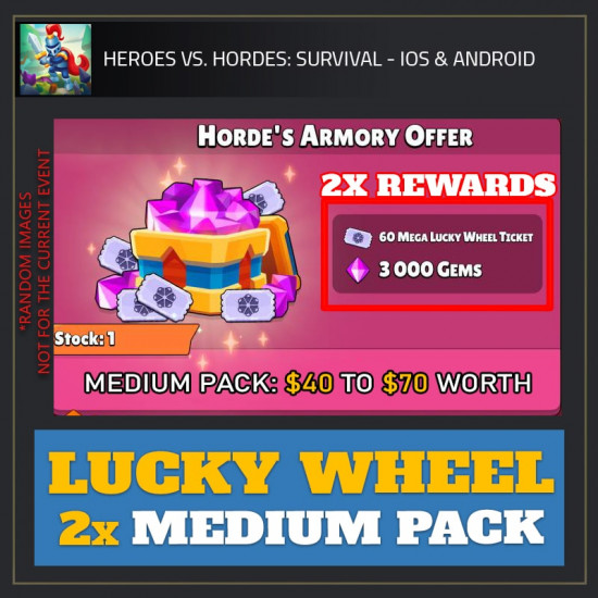 Medium Lucky Wheel Event Packages — Heroes vs. Horde android cheat